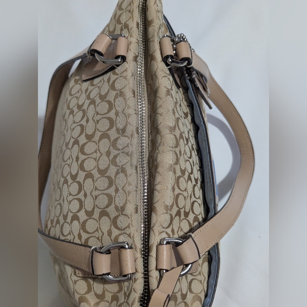 Coach Signature Stripe Vintage Tote/ Shoulder Bag - Picture 6 of 15